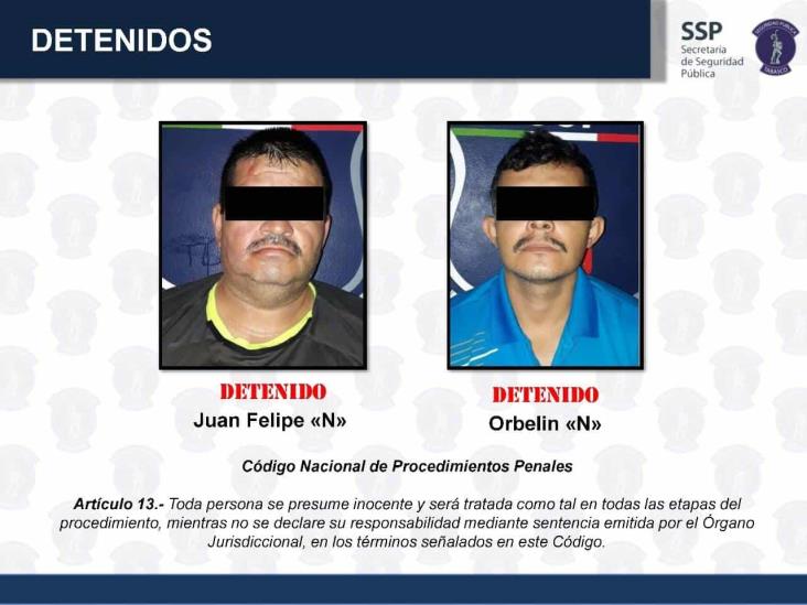 Detienen A Dos Sujetos Implicados En Robo Al Programa PROSPERA Y