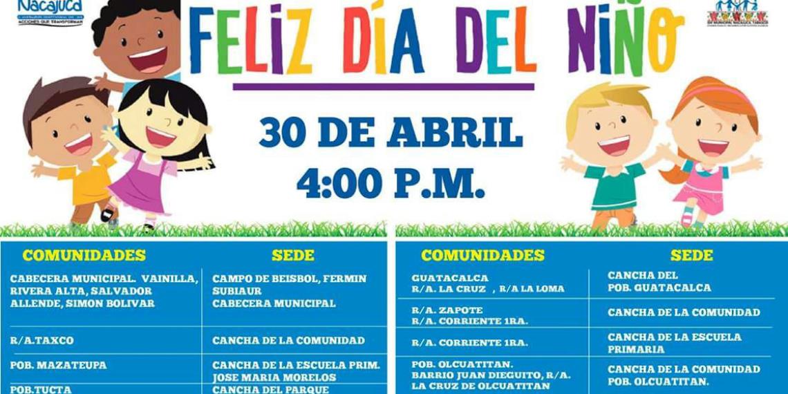 Actividades del Día de Niño en Nacajuca