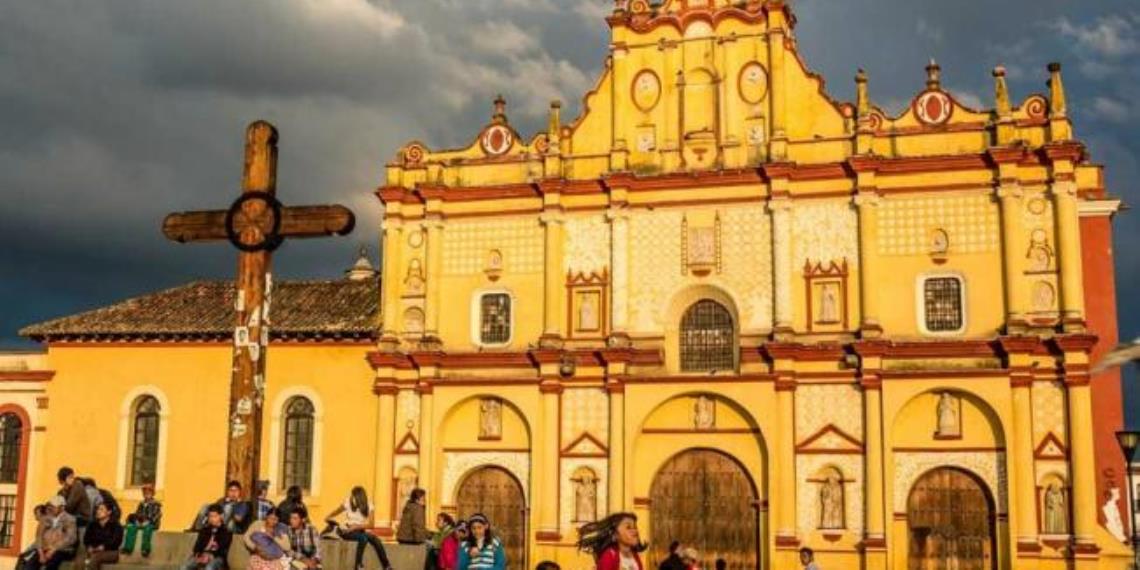 Catedral de San Cristóbal de las Casas dañada por sismo