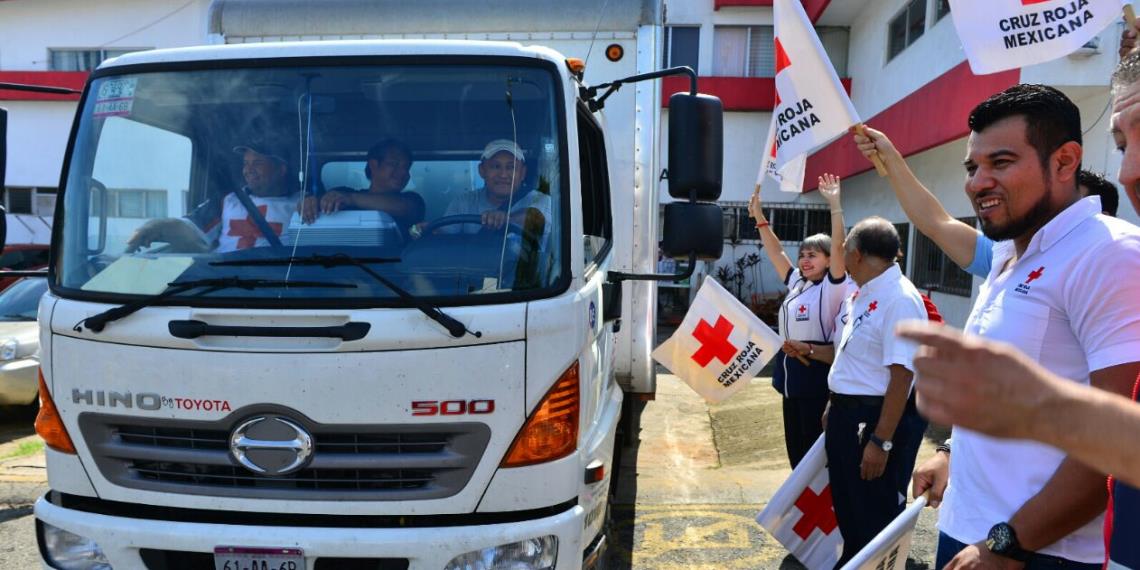Cruz Roja Tabasco  envía ayuda a Chiapas y Oaxaca