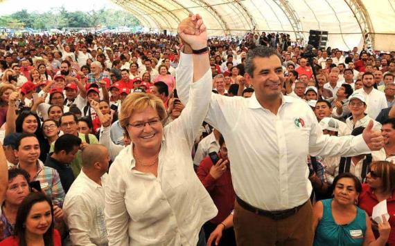 Gina Trujillo rinde protesta como candidata a la gubernatura