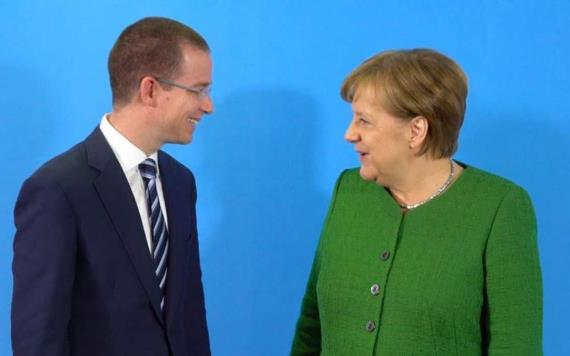 Ricardo Anaya sostiene encuentro con la canciller alemana Angela Merkel