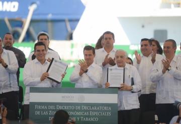 Alienta la ZEE a la inversión; firman declaratoria de Tabasco y Campeche