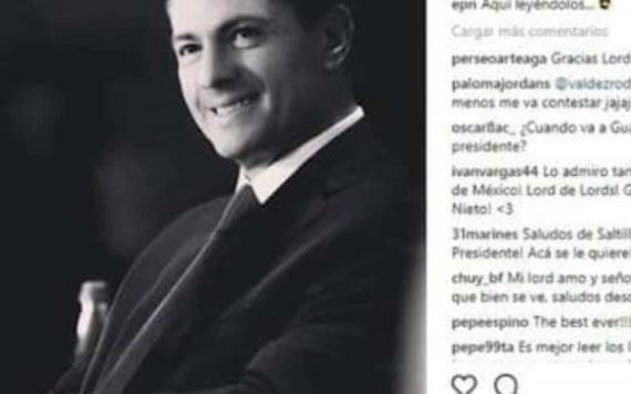 Enrique Peña  Nieto le corresponde a seguidora en Instagram