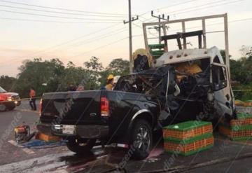 Trágico choque en la carretera a Frontera