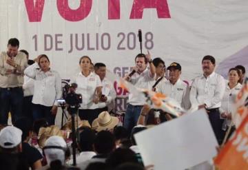 Guadiano cierra campaña en Cunduacán