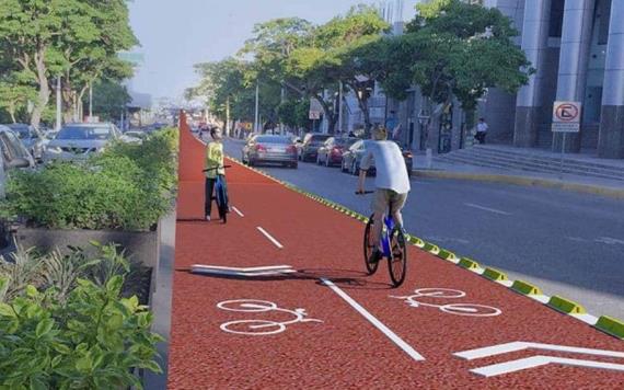 Fotogaleria: Así quedarían los carriles compartidos con ciclistas en Paseo Tabasco