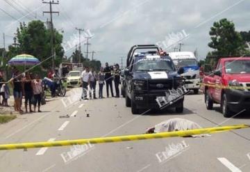 Policías en persecución ocasionan accidente sobre la carretera Villahermosa-Teapa