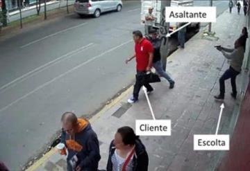 Escolta mata a ladrón en un banco, quería robarle a cuentahabiente