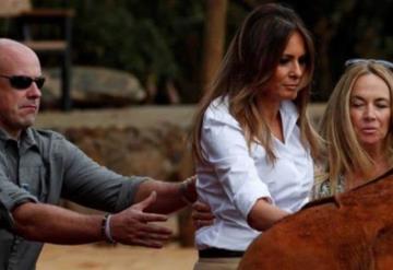 VIDEO: Bebé elefante empuja a Melania Trump durante visita en Kenia