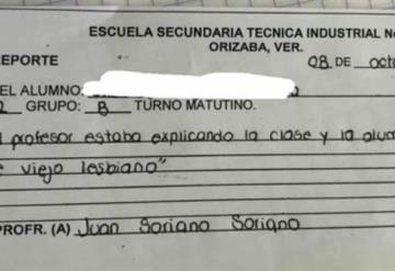 Alumna le grita a su maestro ´cállese, viejo lesbiano´