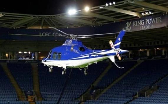 Momento en el que se estrella el helicóptero del Leicester