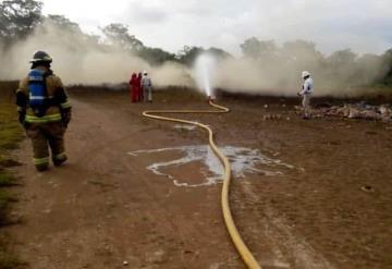 Fuerte movilización en Cunduacán por fuga de gas