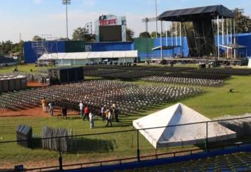 Listo el escenario de Luis Miguel para el concierto en Villahermosa