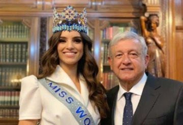 No seas celosa Beatriz: AMLO recibe a Miss Mundo y así reacciona su esposa