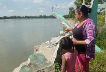 Río Samaria desaparece casas en Cunduacán