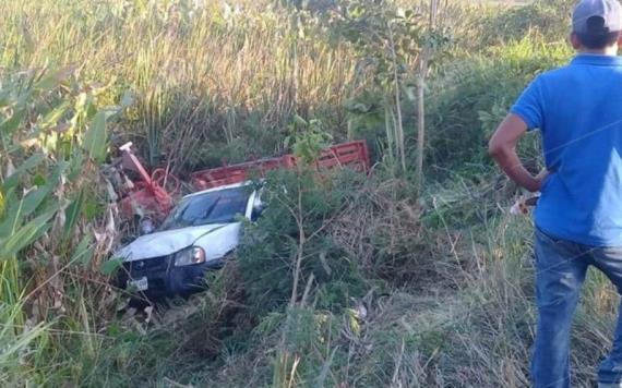 Fuerte accidente en carretera Villahermosa-Frontera por conducir exceso de velocidad