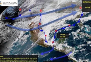 Toma precauciones, así le pegará el Frente Frío 35 a Tabasco