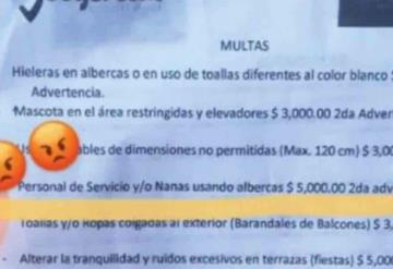 Si las nanas se meten a la piscina de este residencial los multan con 5 mil pesos