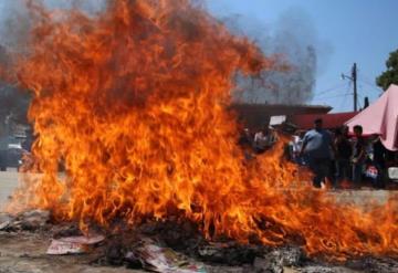 Continúan disturbios: Queman urna durante segundo día de consulta para termoeléctrica de Huexca