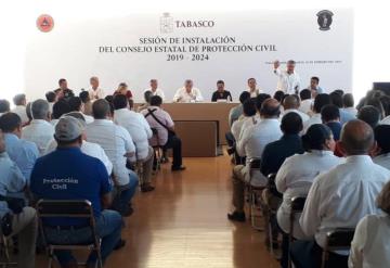 Instala Adán Augusto López el Consejo Estatal de Protección Civil 2019-2024