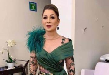 La actriz Arlette Pacheco porta vestido de diseñador tabasqueño en gala de Televisa