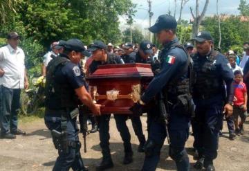 Dan el último adiós a José Benito López, policía asesinado en la CFE Villahermosa