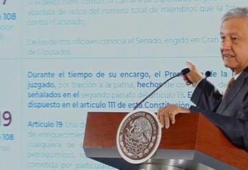 Quiere López Obrador se quite el fuero también a gobernadores