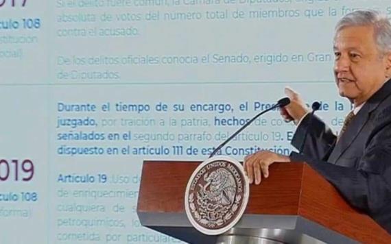 Quiere López Obrador se quite el fuero también a gobernadores