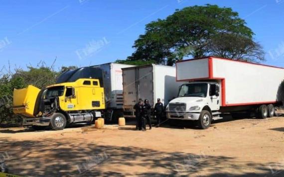 Aseguran vivienda con vehículos robados en la Ranchería Lázaro Cárdenas