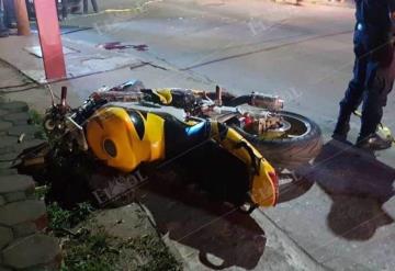 Balean a motociclista en la colonia Atasta en Villahermosa