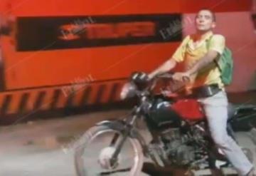 Motociclista en estado de ebriedad circula en calles de Villahermosa; no hay quien lo pare