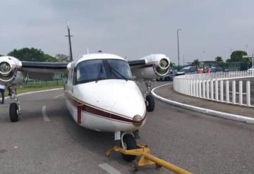 Así se lleva a cabo el recorrido del avión  Turbo Commander por Villahermosa