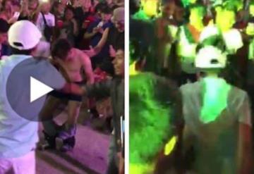 Captan a joven bailando en ropa interior en la Feria Tabasco