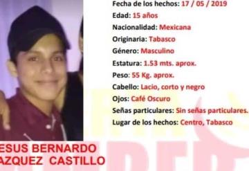 #AlertaAmber activada para localizar a Jesús Bernardo Vázquez Castillo, se extravió en Centro