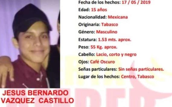 #AlertaAmber activada para localizar a Jesús Bernardo Vázquez Castillo, se extravió en Centro