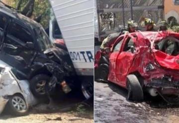 Terrible choque de 7 autos y un tráiler deja tres muertos y múltiples heridos en Santa Fe