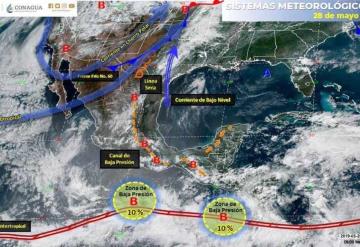 Este jueves entra el primer temporal de lluvias para el sureste