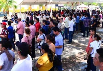 Así luce el Parque Tabasco en el primer día de examen de admisión de la UJAT