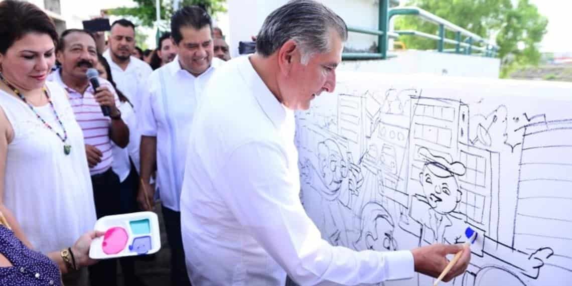 Así fue la inauguración del Programa de Murales Colectivos Infantiles en malecón Carlos A. Madrazo