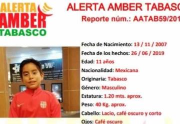 ALERTA AMBER TABASCO: Se busca al menor David Alonso Tepepa, tiene 11 años