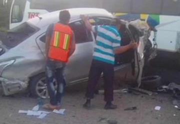 Fuerte accidente sobre la carretera Macuspana - Villahermosa