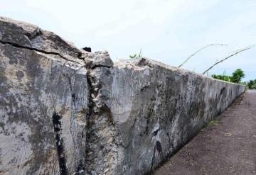 Muro de Conagua registra daños, denuncian habitantes de Sabina