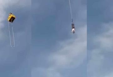 Hombre sobrevive tras caer del bungee