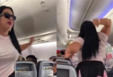 Celos en el aire, mujer lanza lap- top a su novio por voltear a ver a otra mujer en avión