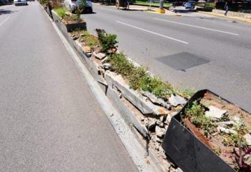 FOTOGALERÍA: Destrozan las jardineras de Paseo Tabasco