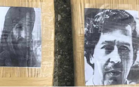 Incautan mariguana con rostro de Pablo Escobar y Osama bin Laden