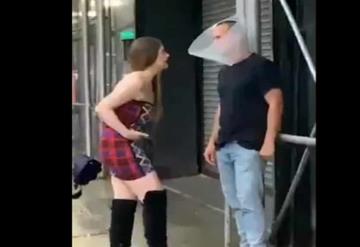 Video: Chica le pone Cono de la vergüenza a su novio por mirar a otras mujeres