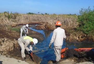 Avanza recolección de crudo por fugas eliminadas en La Loma, Nacajuca