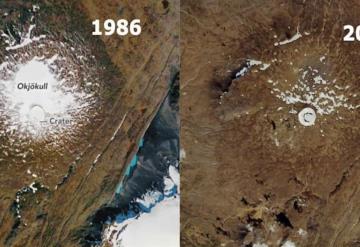 Imágenes de la NASA muestran desaparición de un glaciar en Islandia